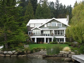 House with beach cove